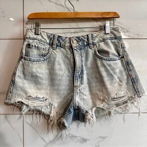 Garage Festival Distressed Denim Shorts